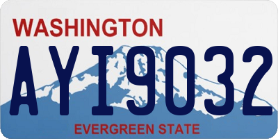WA license plate AYI9032