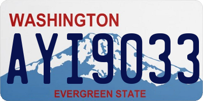 WA license plate AYI9033
