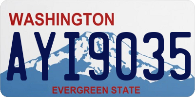 WA license plate AYI9035