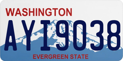 WA license plate AYI9038