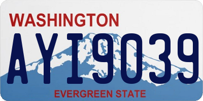 WA license plate AYI9039