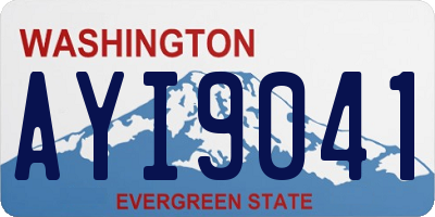 WA license plate AYI9041