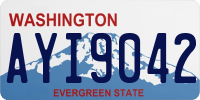 WA license plate AYI9042