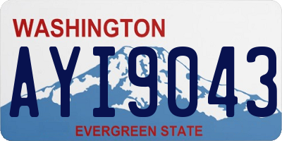 WA license plate AYI9043