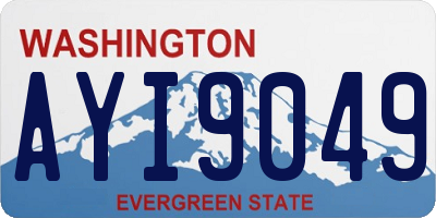 WA license plate AYI9049