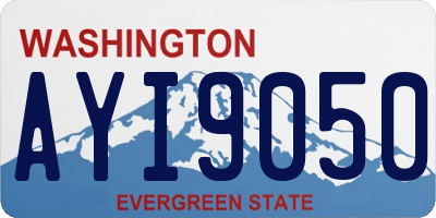WA license plate AYI9050