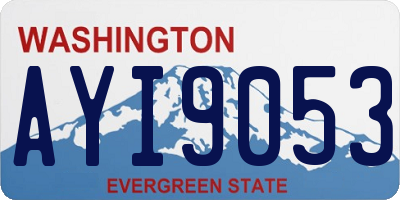 WA license plate AYI9053