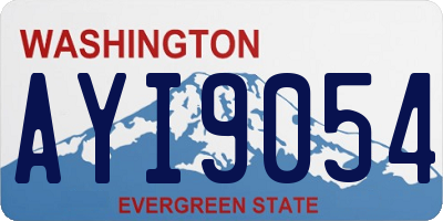 WA license plate AYI9054
