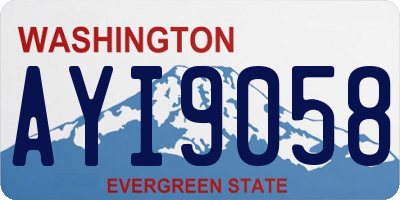 WA license plate AYI9058