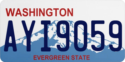 WA license plate AYI9059