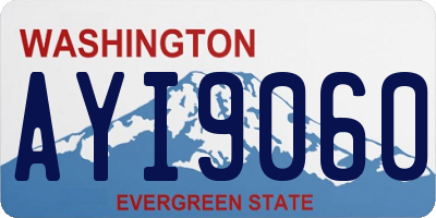 WA license plate AYI9060