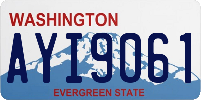 WA license plate AYI9061