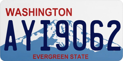 WA license plate AYI9062