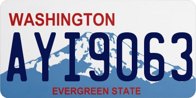 WA license plate AYI9063