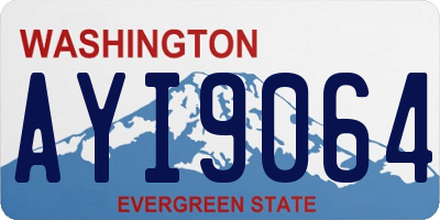 WA license plate AYI9064