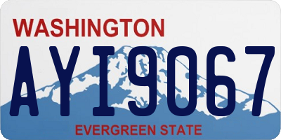 WA license plate AYI9067