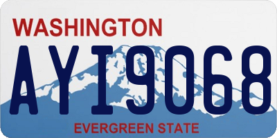 WA license plate AYI9068