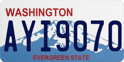 WA license plate AYI9070