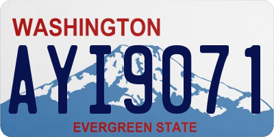WA license plate AYI9071