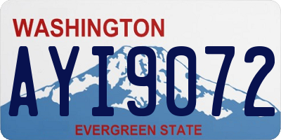 WA license plate AYI9072