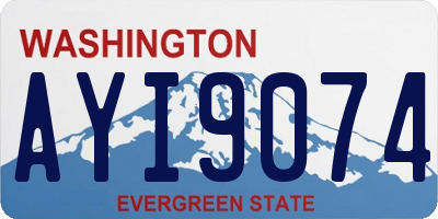 WA license plate AYI9074
