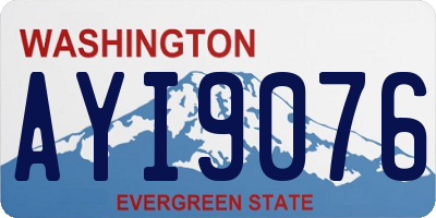 WA license plate AYI9076
