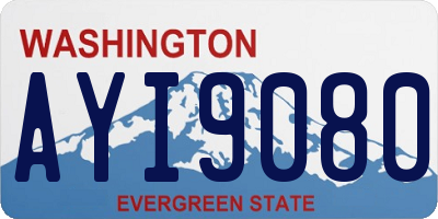 WA license plate AYI9080