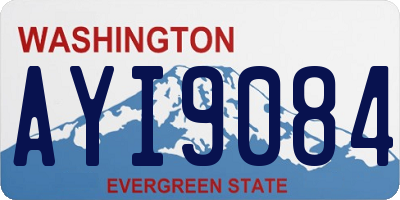 WA license plate AYI9084