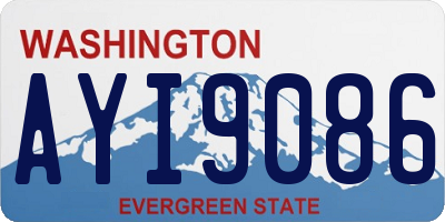 WA license plate AYI9086