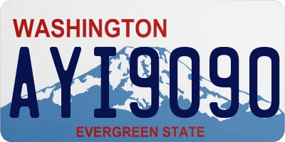 WA license plate AYI9090