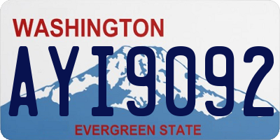 WA license plate AYI9092