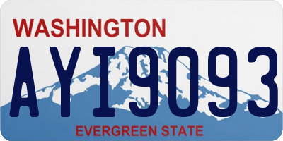 WA license plate AYI9093