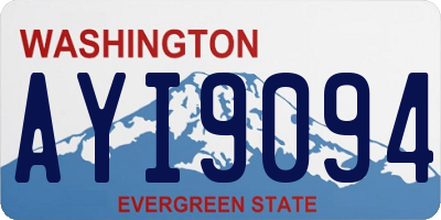 WA license plate AYI9094