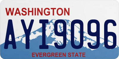 WA license plate AYI9096