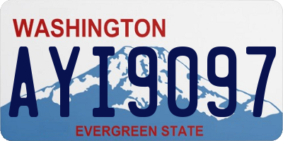 WA license plate AYI9097