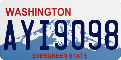 WA license plate AYI9098