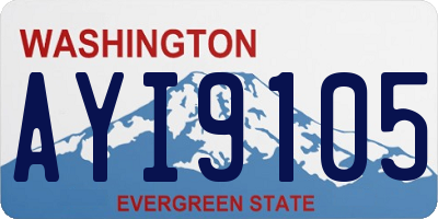 WA license plate AYI9105