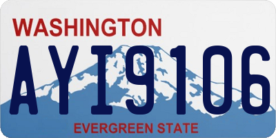 WA license plate AYI9106