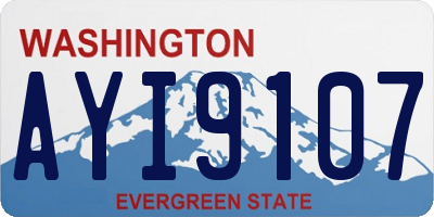 WA license plate AYI9107