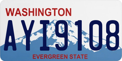 WA license plate AYI9108