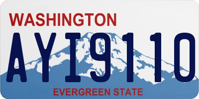 WA license plate AYI9110