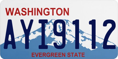 WA license plate AYI9112