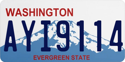 WA license plate AYI9114
