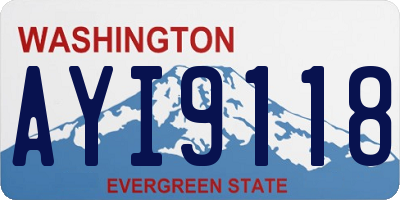 WA license plate AYI9118