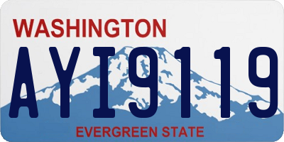 WA license plate AYI9119