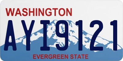 WA license plate AYI9121