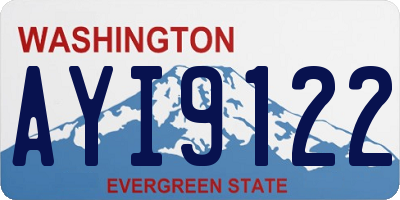 WA license plate AYI9122