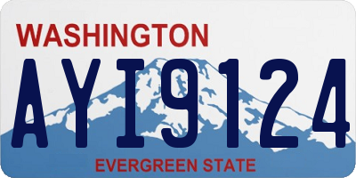 WA license plate AYI9124