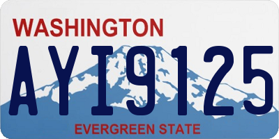 WA license plate AYI9125