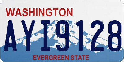 WA license plate AYI9128